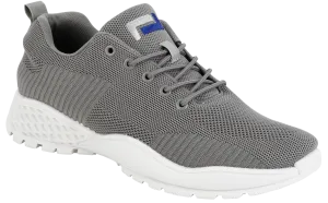 LEVEL ONE Men's Grey Ultralight Trainers Shoes SP658 Flexible Toe Box