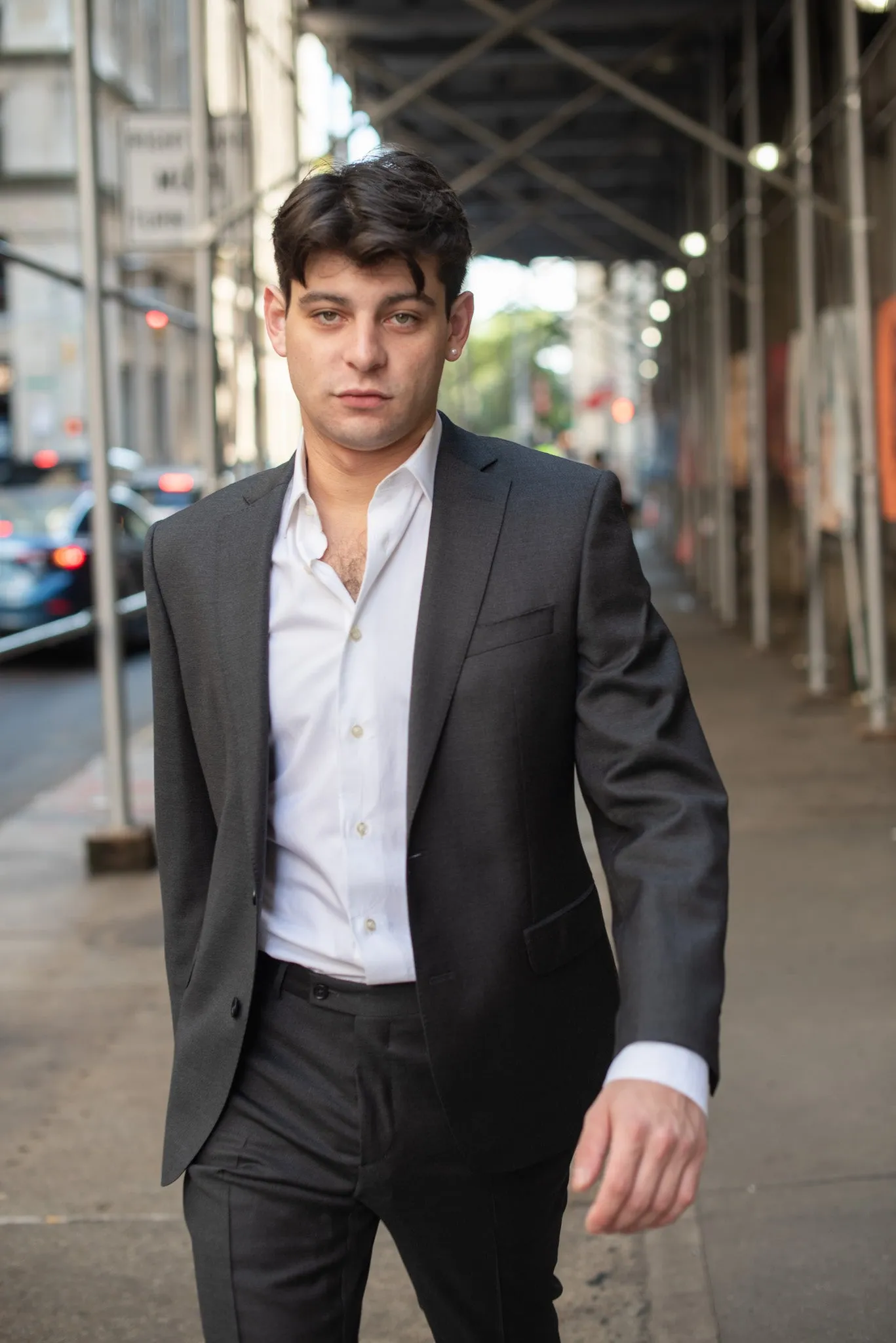 Crisp Air Piece Rafael Suit - Charcoal