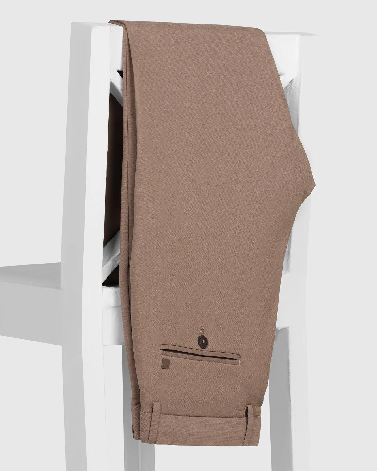 Soft Support Day-to-Day Wear TechPro Slim Fit B-91 Casual Mouse Solid Khakis - Ziea