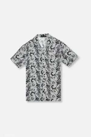 Vegan Mood Dargan Tropical Revere Collar Shirt