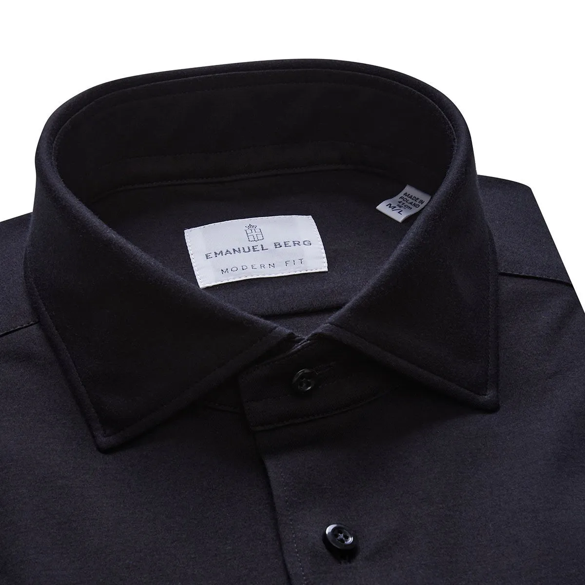 StainlessZippers Stretch Knit Shirt - Black