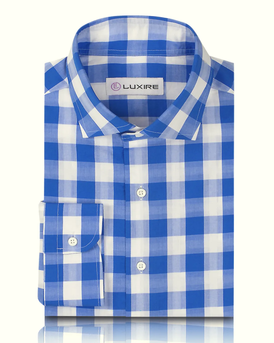 Weekend Style Friday Shirt: Blue White Macro Gingham