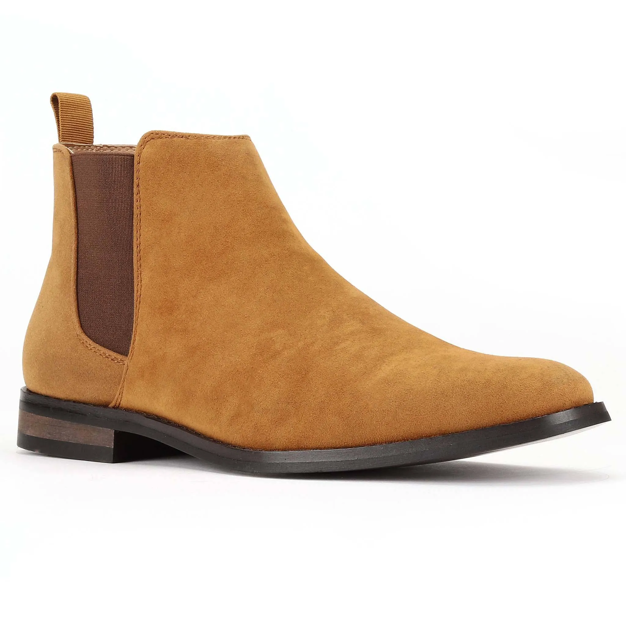 Camel Men's Suede Chelsea Boot Thick Grip