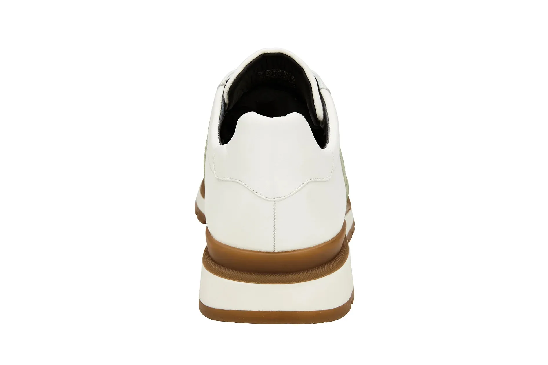 Belvedere Blake Lime & White Ostrich & Italian Calf Leather Sneaker All Round