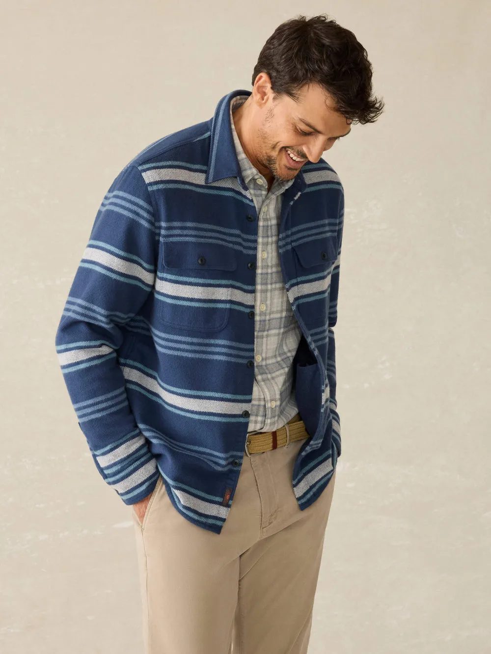 Wavebreaker Shirt - Winter Summit Stripe Flexible Waistline ShrinkResistant