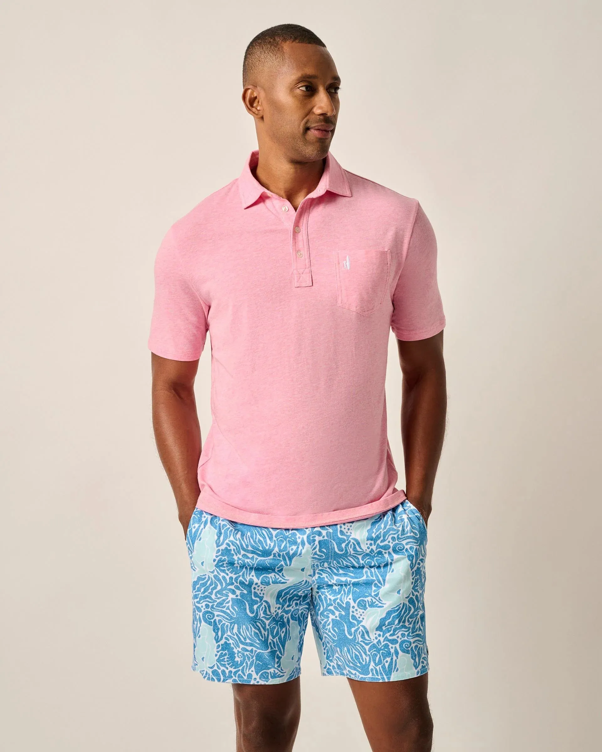 Heathered Original Polo Wrinkle Free Treatment