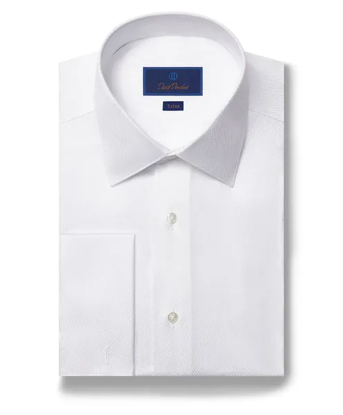 Wonder Core SmoothEdging Trim Formal Tuxedo Shirt - White