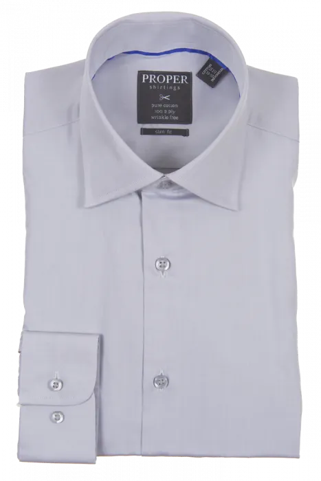PROPER SHIRTINGS GRAY SLIM FIT REGULAR CUFF P720TTSR-GRY slim fit