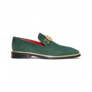 Emilio Franco Couture "EF102" Green Shoes Slim Line Adjustable Closure