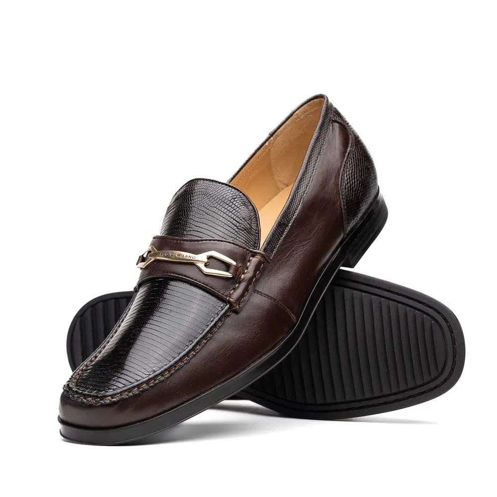 Ravello Brown Flat Surface Double Monk Strap
