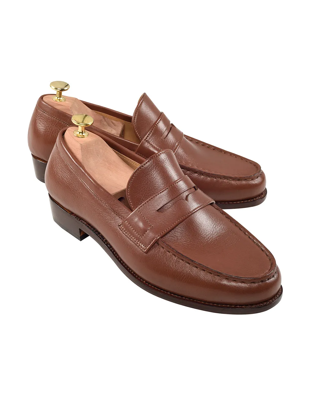 Penny Loafers Tan Toe Protection