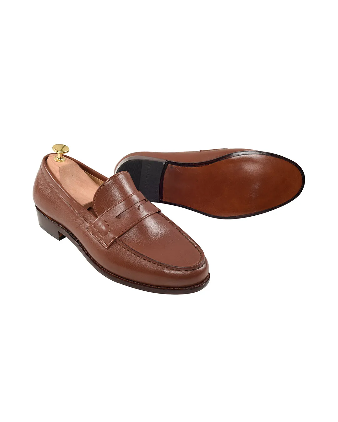Summer cool Reinforced toe Penny Loafers Tan