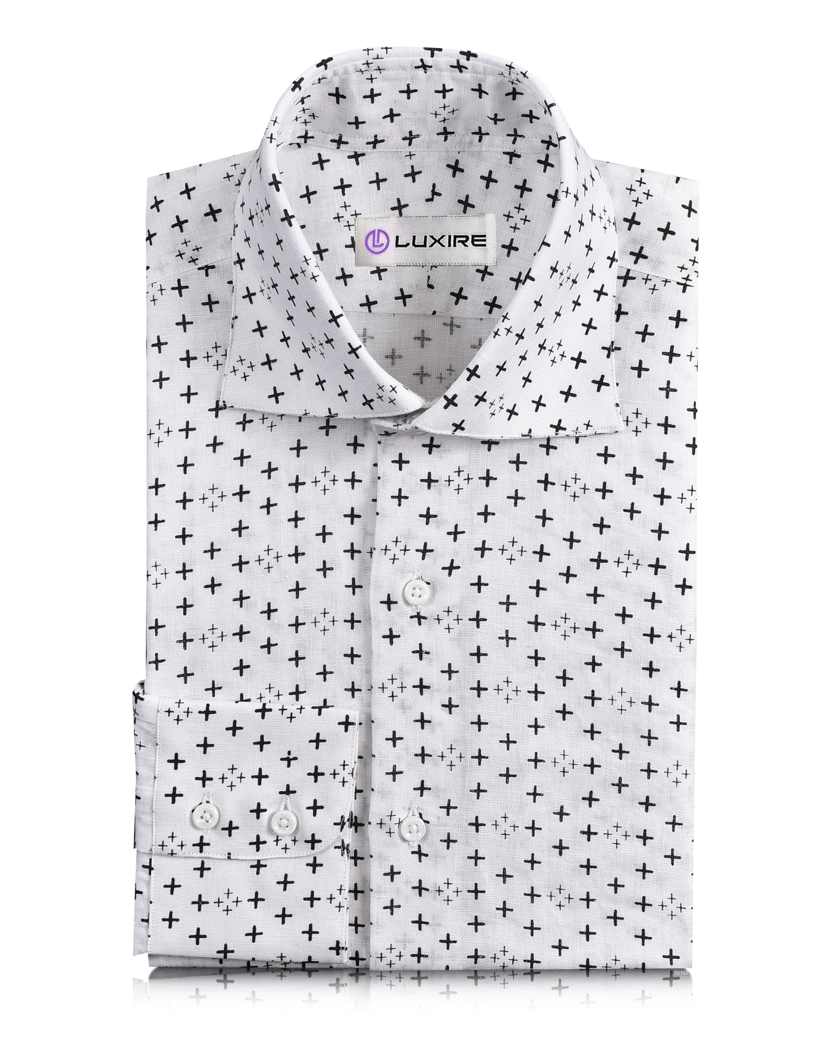 Linen: Black Printed Positivity On White Effortless Style Late Breeze