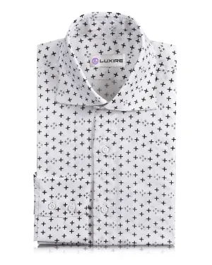 Linen: Black Printed Positivity On White Effortless Style Late Breeze