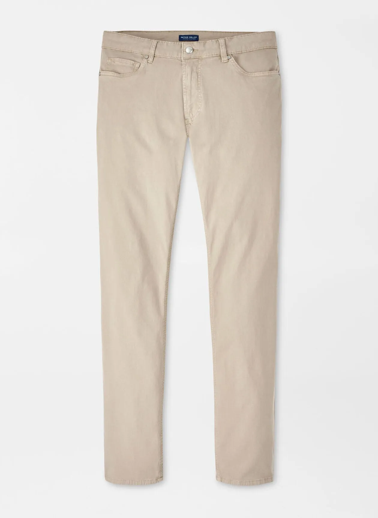 Peter Millar Wayfare Five-Pocket Pant in Classic Khaki Flat Seams Performance Fit