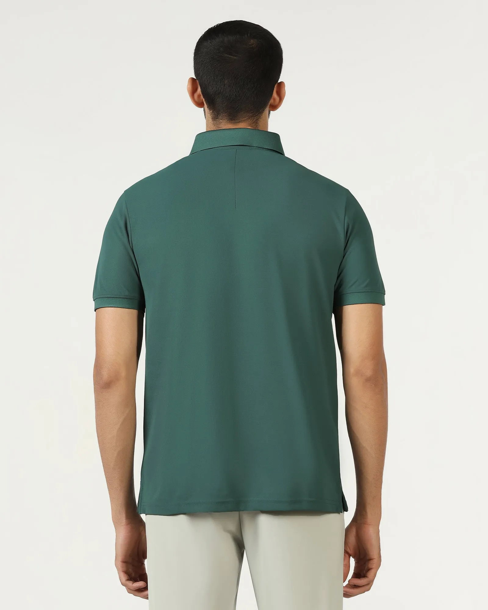 Weekend Comfort Sage Green TechPro Printed Polo - Luna