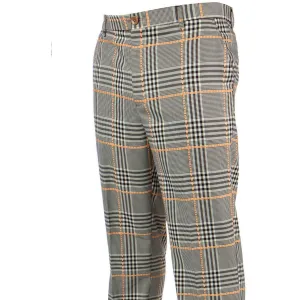 Perfect Silhouette Prestige Brown Orange Plaid Pants