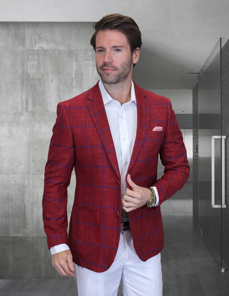 LEXINGTON BERRY WINDOWPANE MODERN FIT BLAZER Travel Street Style Fashion Forward Layer