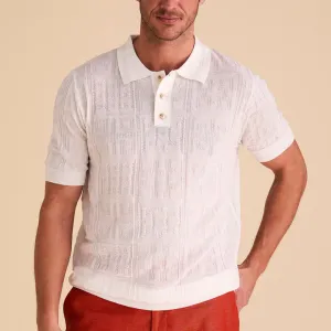 Inserch SS Knit Polo KS001-00002 White Comfortable clothing Wonder Fit