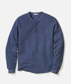 Waffle Henley - Blue FlexibleCollarDesign fresh start