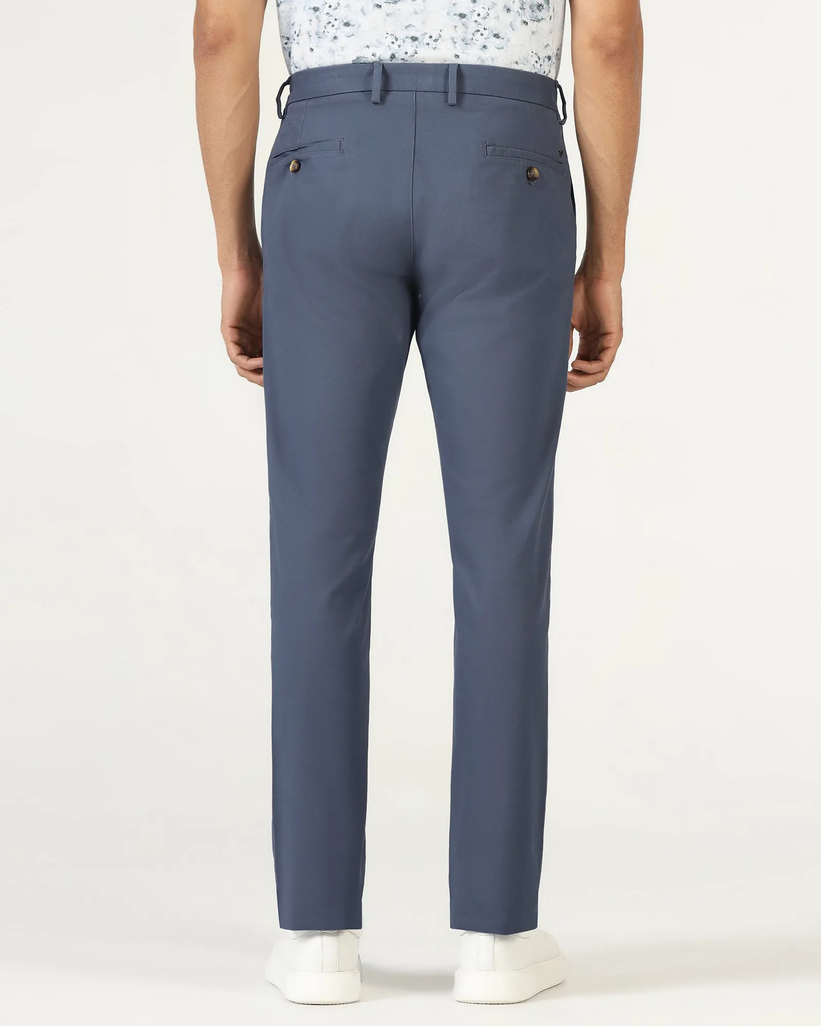 Urban Ready Flexible shape Blue Textured Khakis - Karis