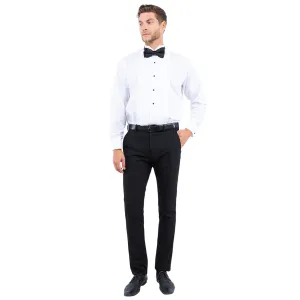 Basic Stretch Versatile Fashion Men's Black Modern Fit Tuxedo Pants