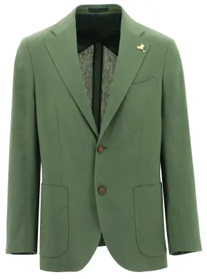 Genoa Green Linen Sports Jacket Slip Resistant Grip Lightweight Warmth Core