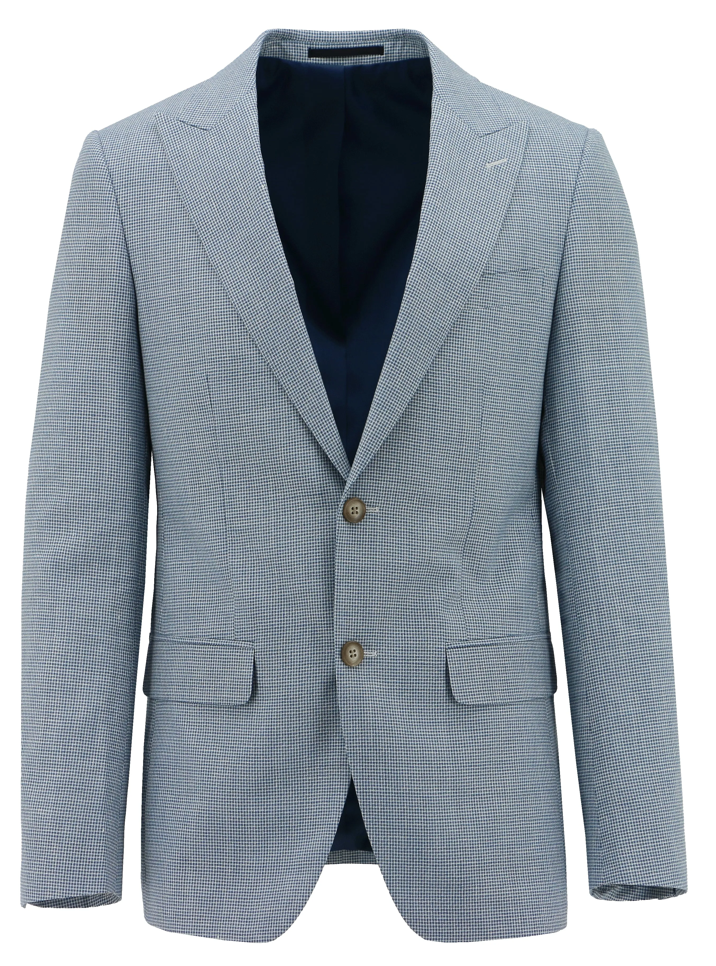 Amalfi Blue Wool Blend Sports Jacket Casual City Quilted Stitching