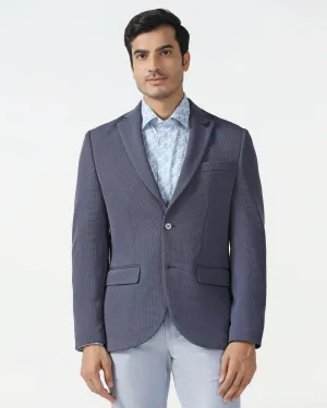 Thermal Lining Tech Formal Grey Textured Blazer - Rismo