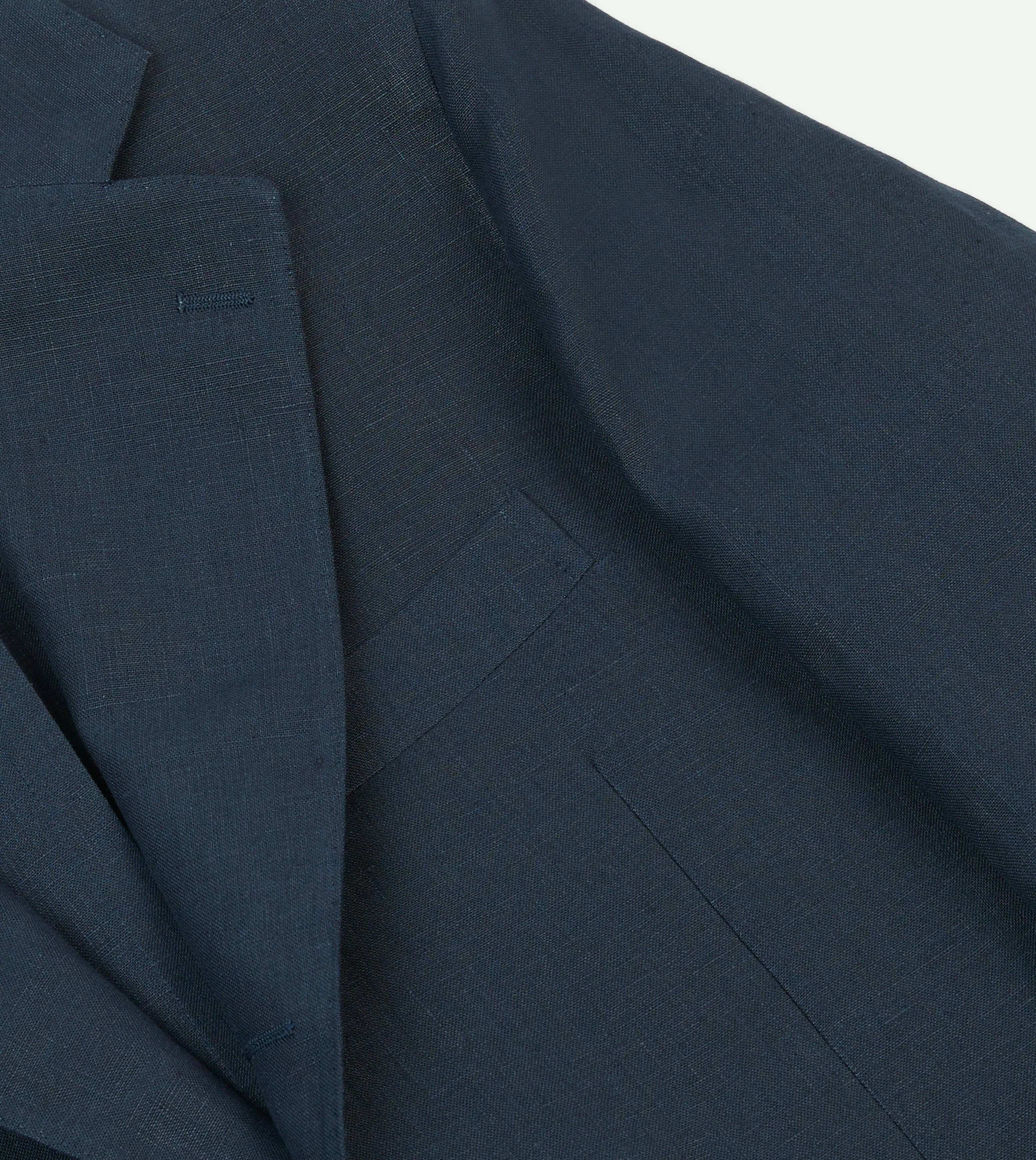 Puffer Design Sporty Fit Navy Irish Linen Tailored Jacket