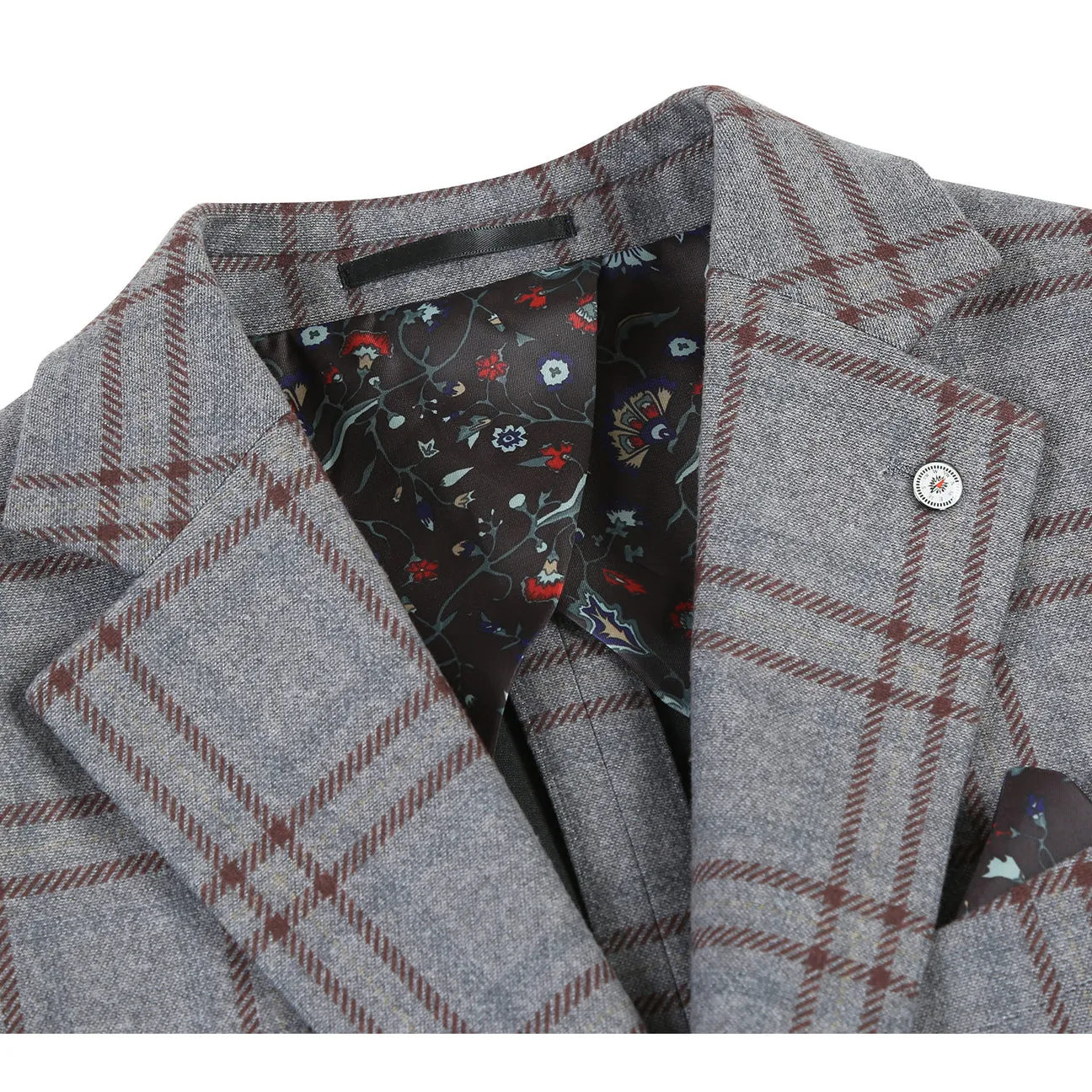 Subtle Layers EcoFriendly Water Repellency Pellagio Men's Half Canvas Blazer Gray PF23-11