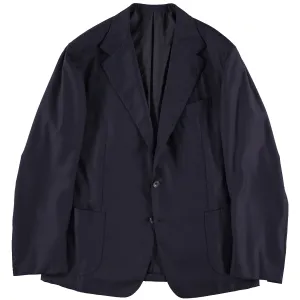 Navy Hopsack Waverly Jacket RipResistant Reinforcement Subtle Color Tone