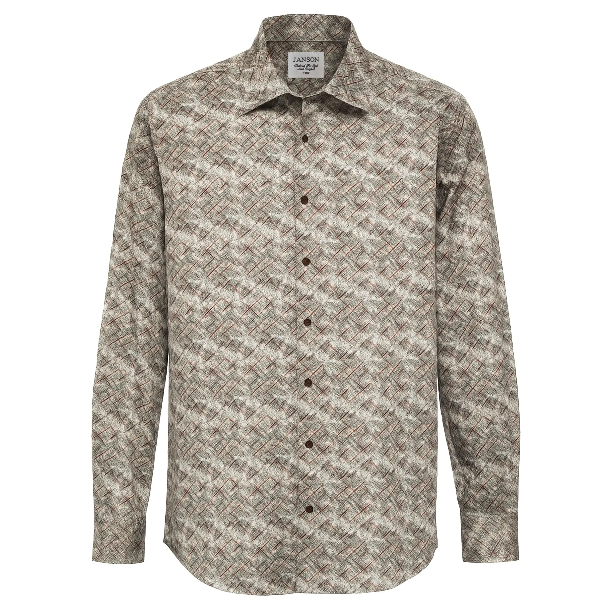 shopping spree Janson Sport Shirt-100% Cotton Satin Finish, European Made