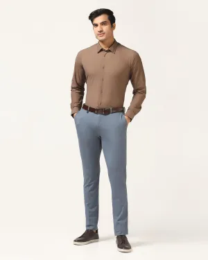 TechPro Slim Fit B-91 Formal Sky Blue Solid Trouser - Explorer Light and Cozy