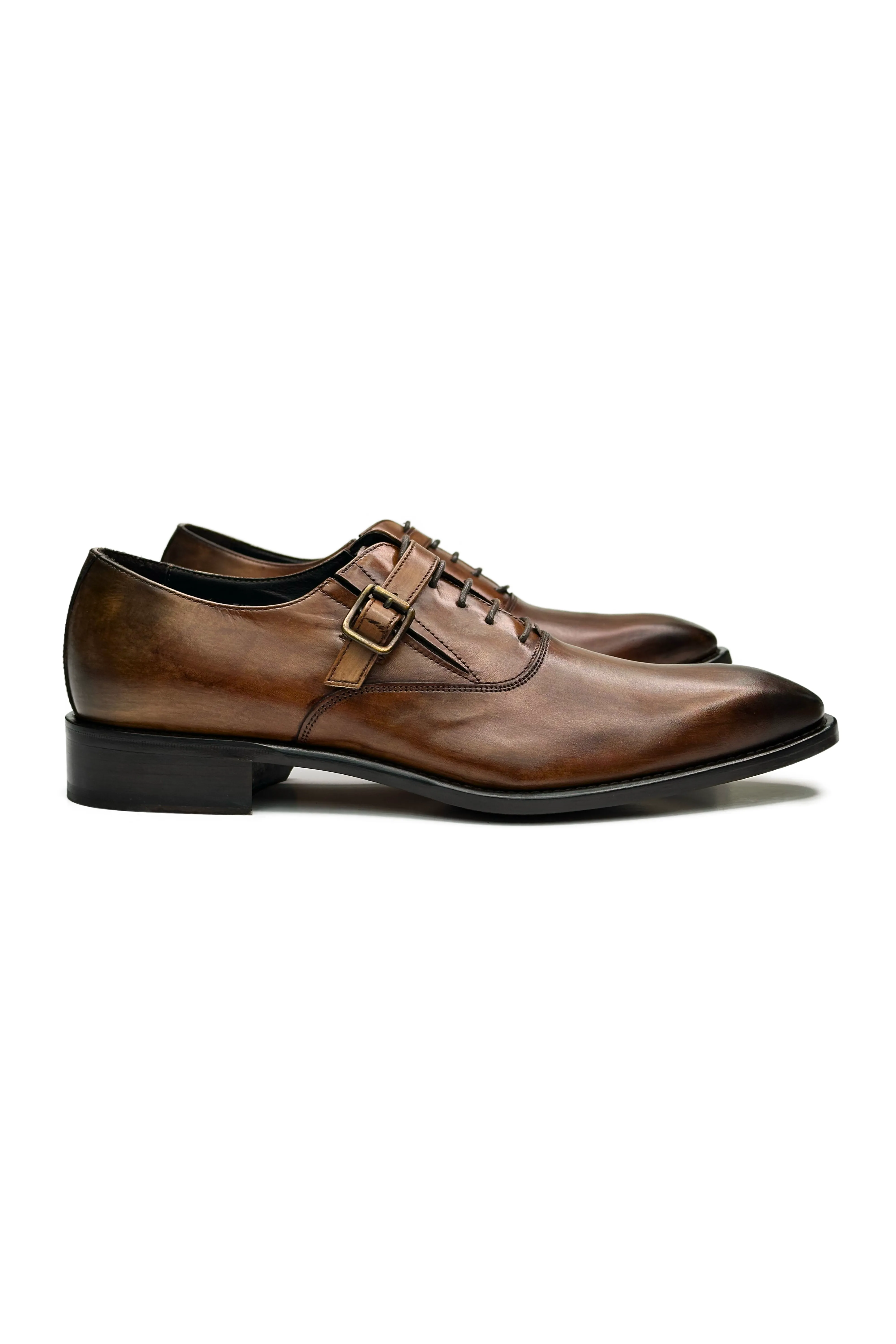8549 Monk Strap Shoes Sharp Detailing Japan Line