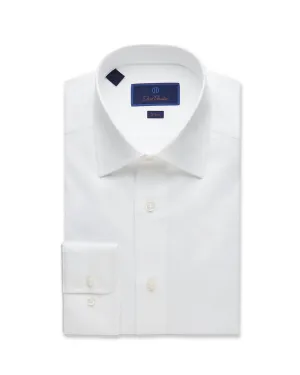 Trim Fit Fine Twill Dress Shirt - White FlexibleCollar