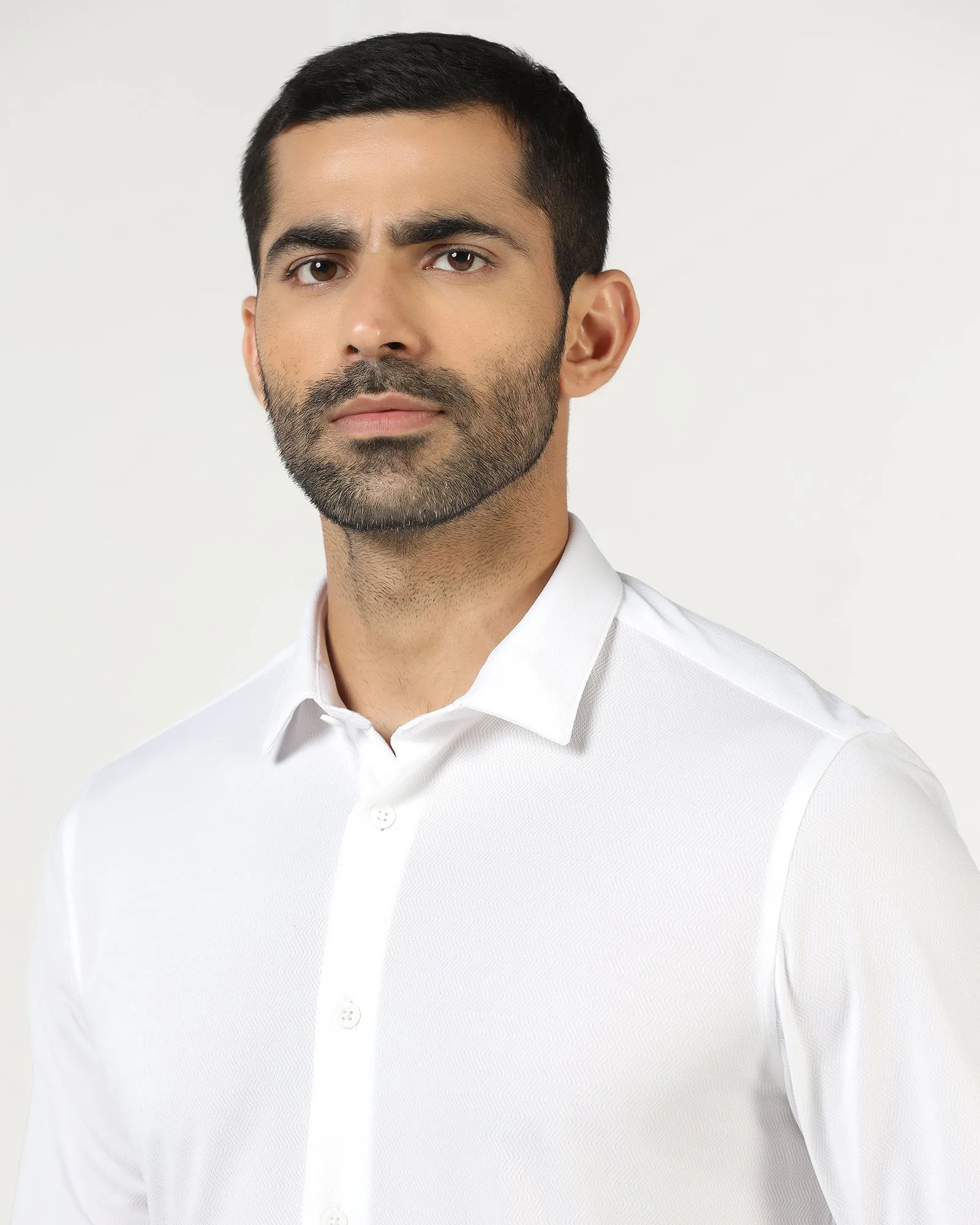 White Techpro Stripe Shirt - Keish Bold colors Comfort Wear