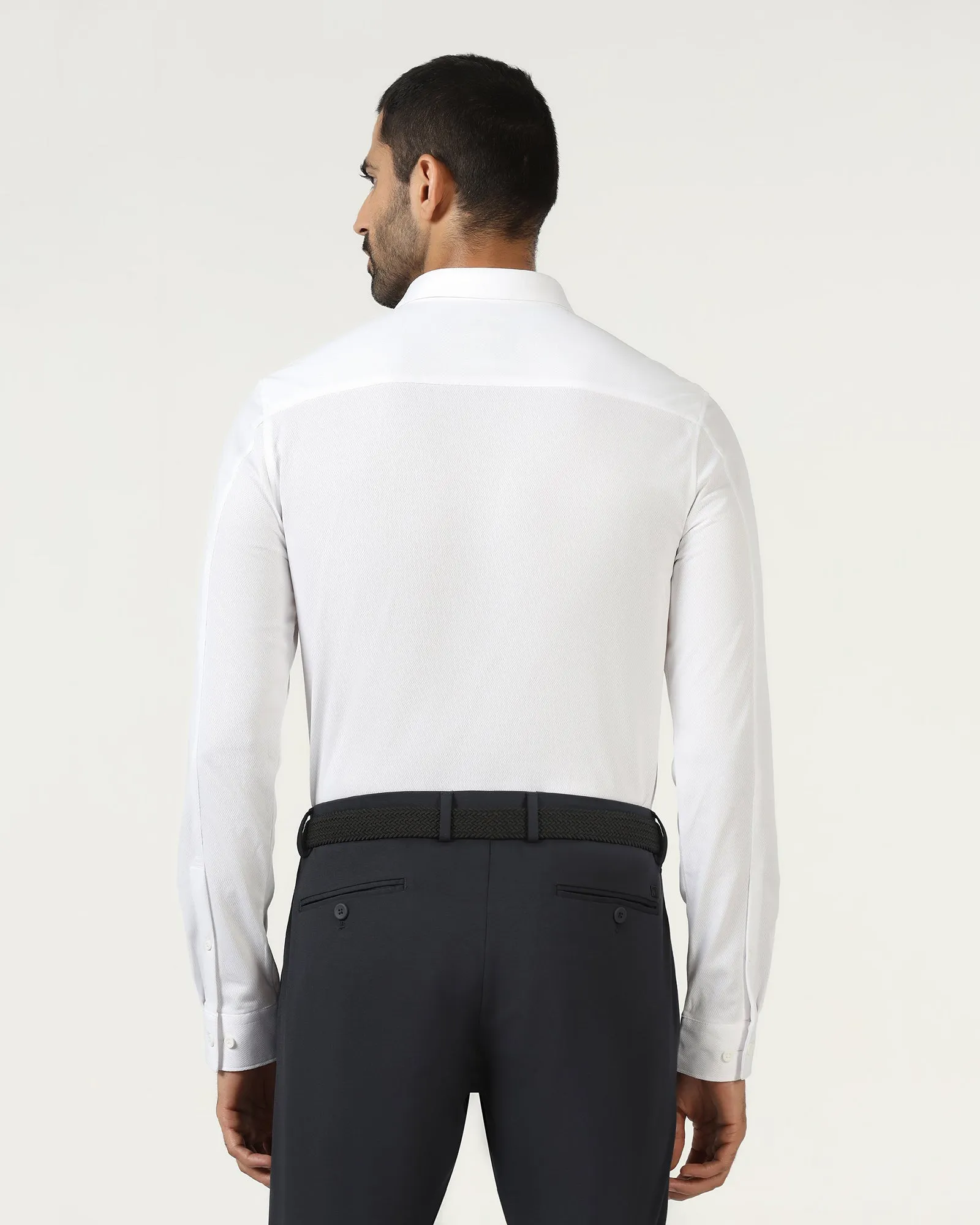 fade resistant color Reinforced Hems White Techpro Stripe Shirt - Keish