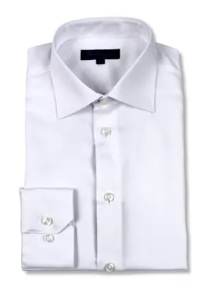 Lightweight Comfort BLU Miami Slim Fit Non-Iron Dress Shirt in White