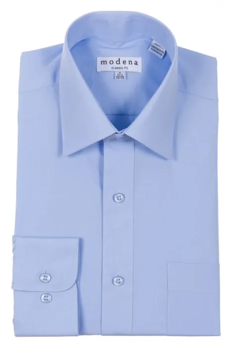 Brushed Inner Lining Regular Fit Modena Classic Fit Regular Cuff M300CL0R Powder Blue