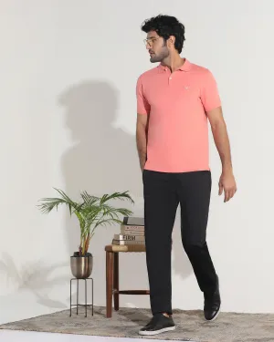 Slim Comfort B-95 Casual Knight Black Solid Khakis - Kolt Air Comfort Zip Pocket