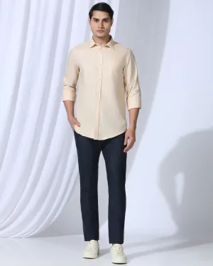 Temp Tech Sneaker Fit Casual Navy Textured Khakis - Blake Sporty Vibe TaglessComfort