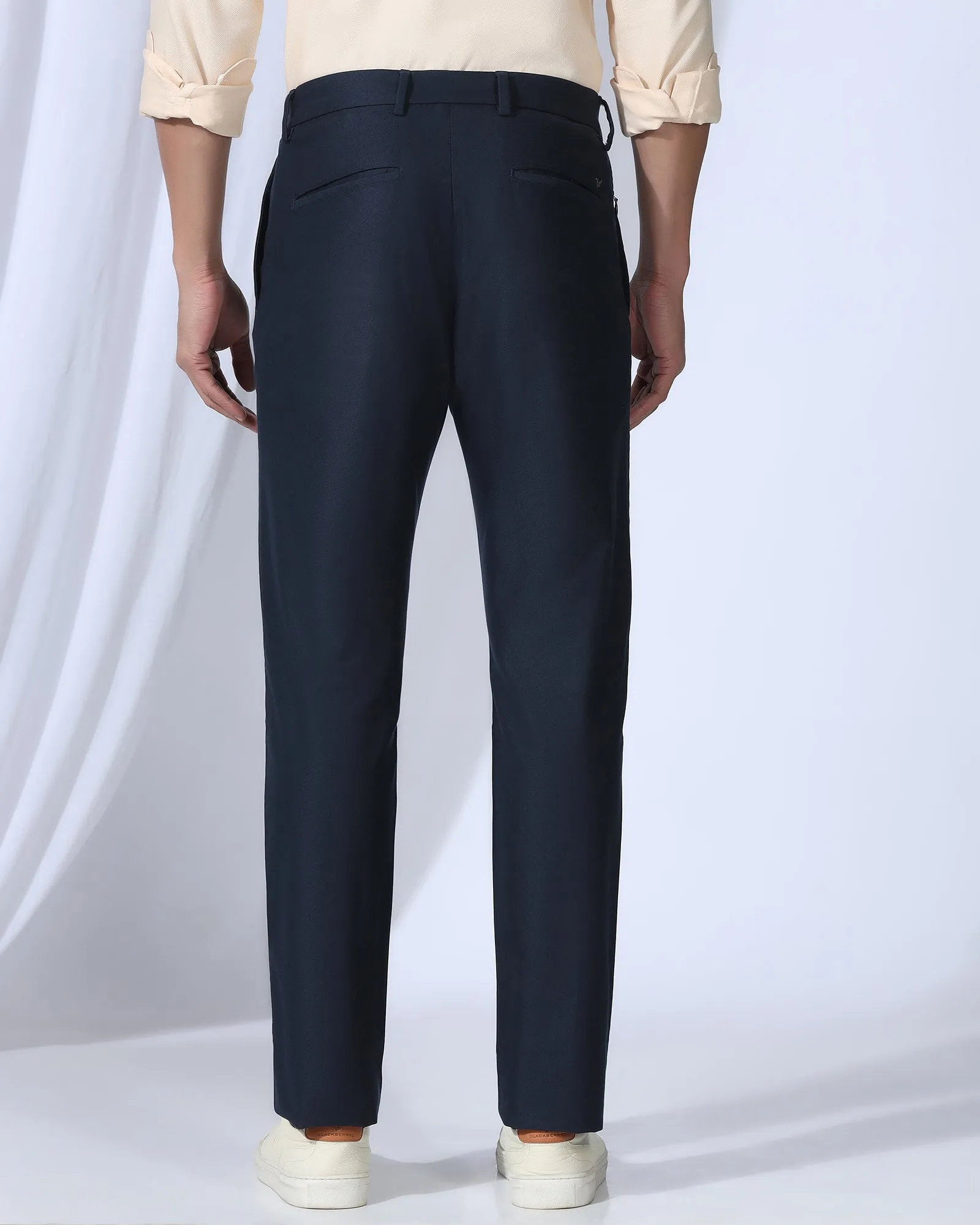 FunctionalZipper Temp Tech Sneaker Fit Casual Navy Textured Khakis - Blake