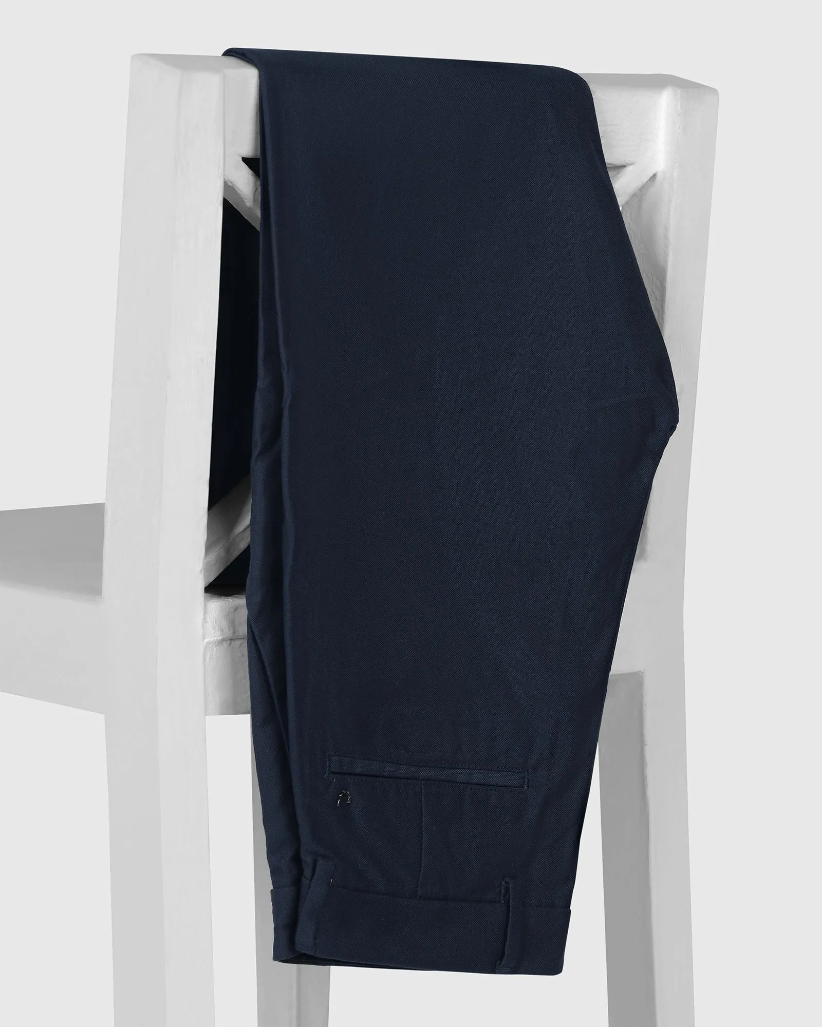 Lightweight Weave Chilly Weather Fit Temp Tech Sneaker Fit Casual Navy Textured Khakis - Blake