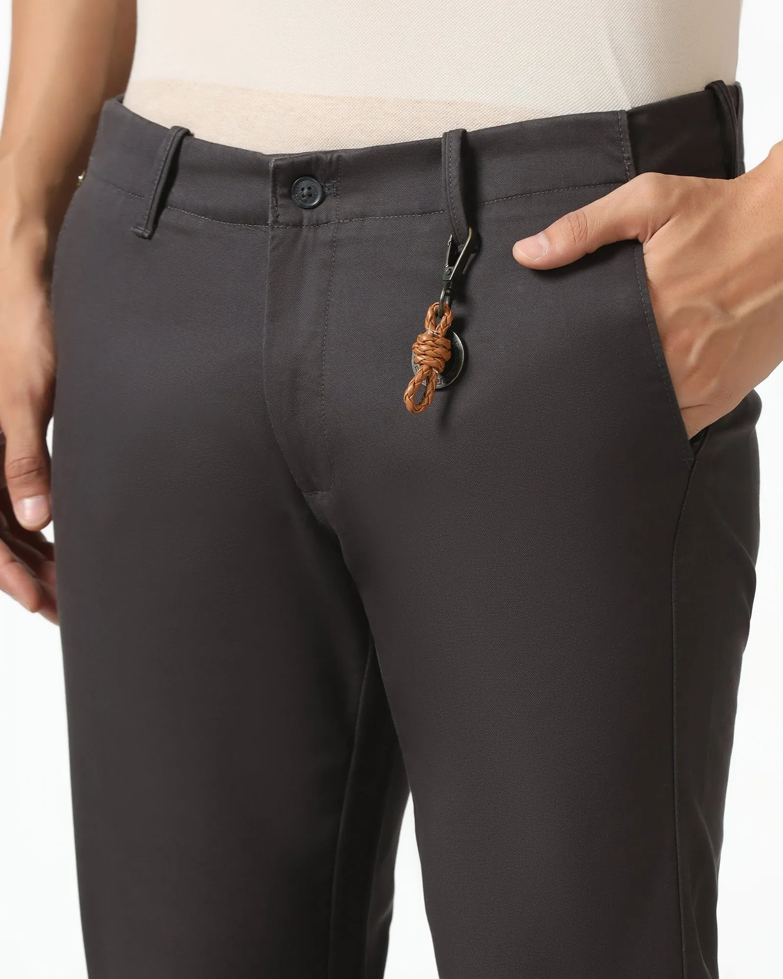 Charcoal Textured Khakis - Segi FadeResistantTreatment