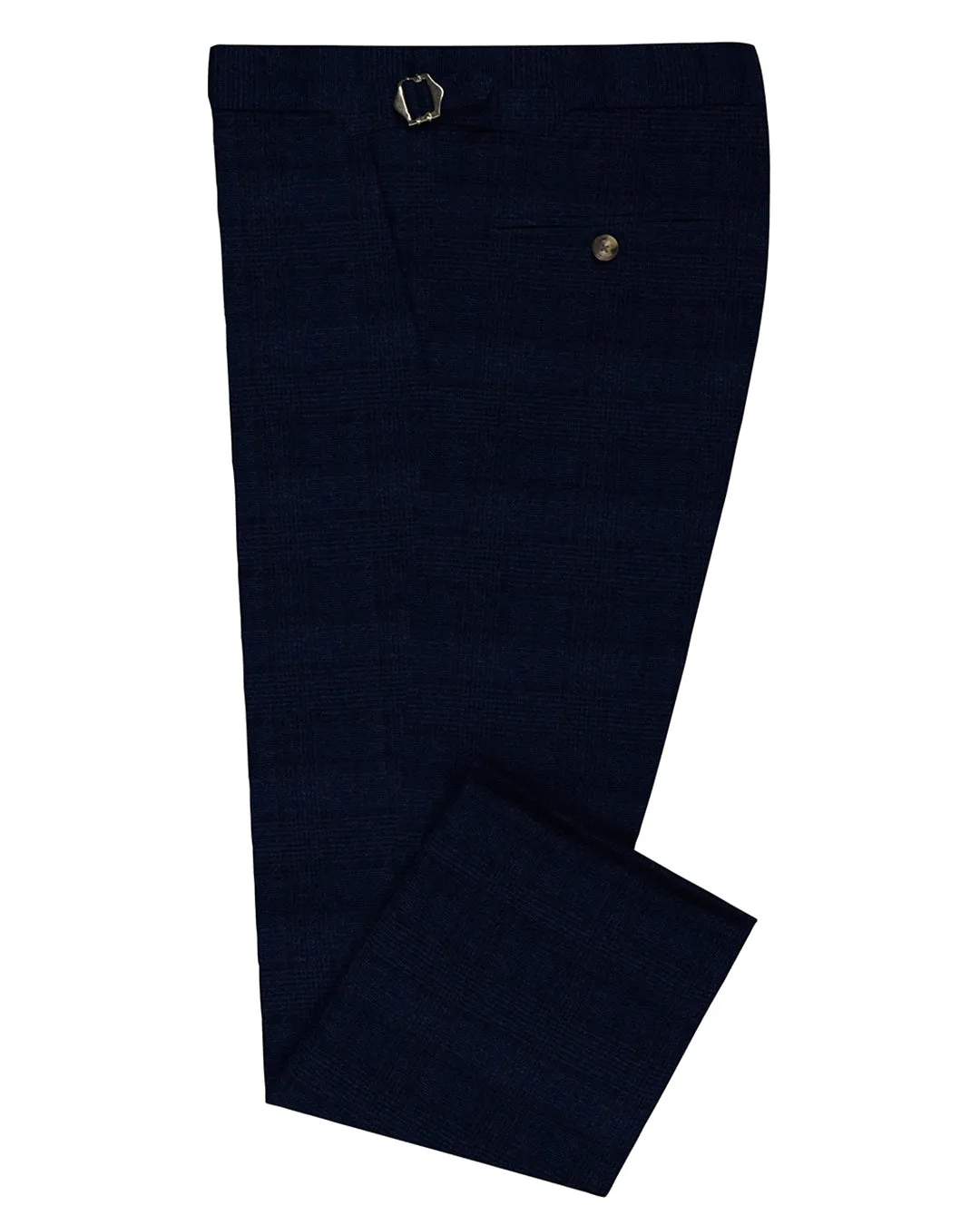 Comfort Cushioning ElasticWaistband VBC Dark Blue Checks Pants