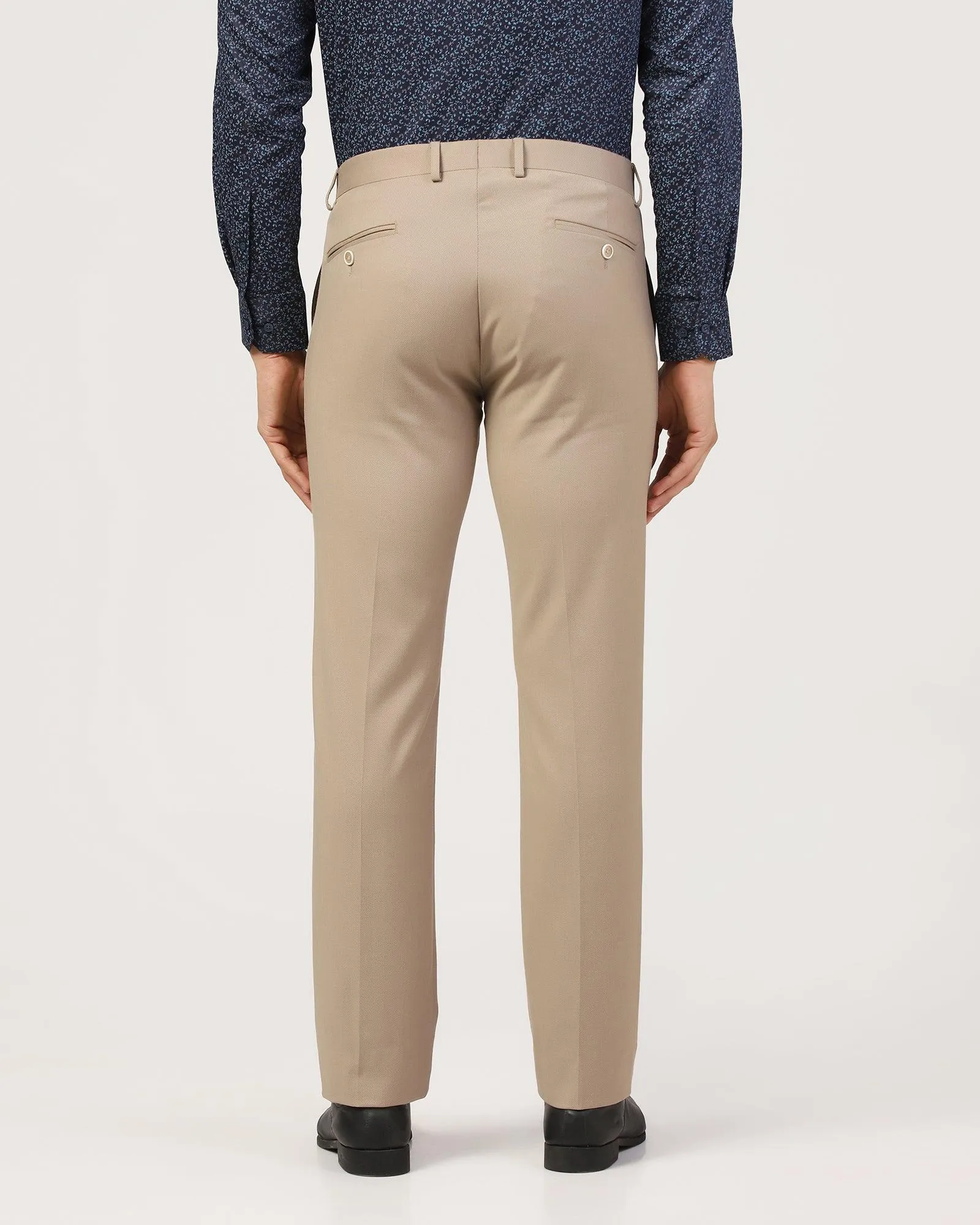 Outdoor Use Slim Comfort B-95 Formal Beige Textured Trouser - Scout