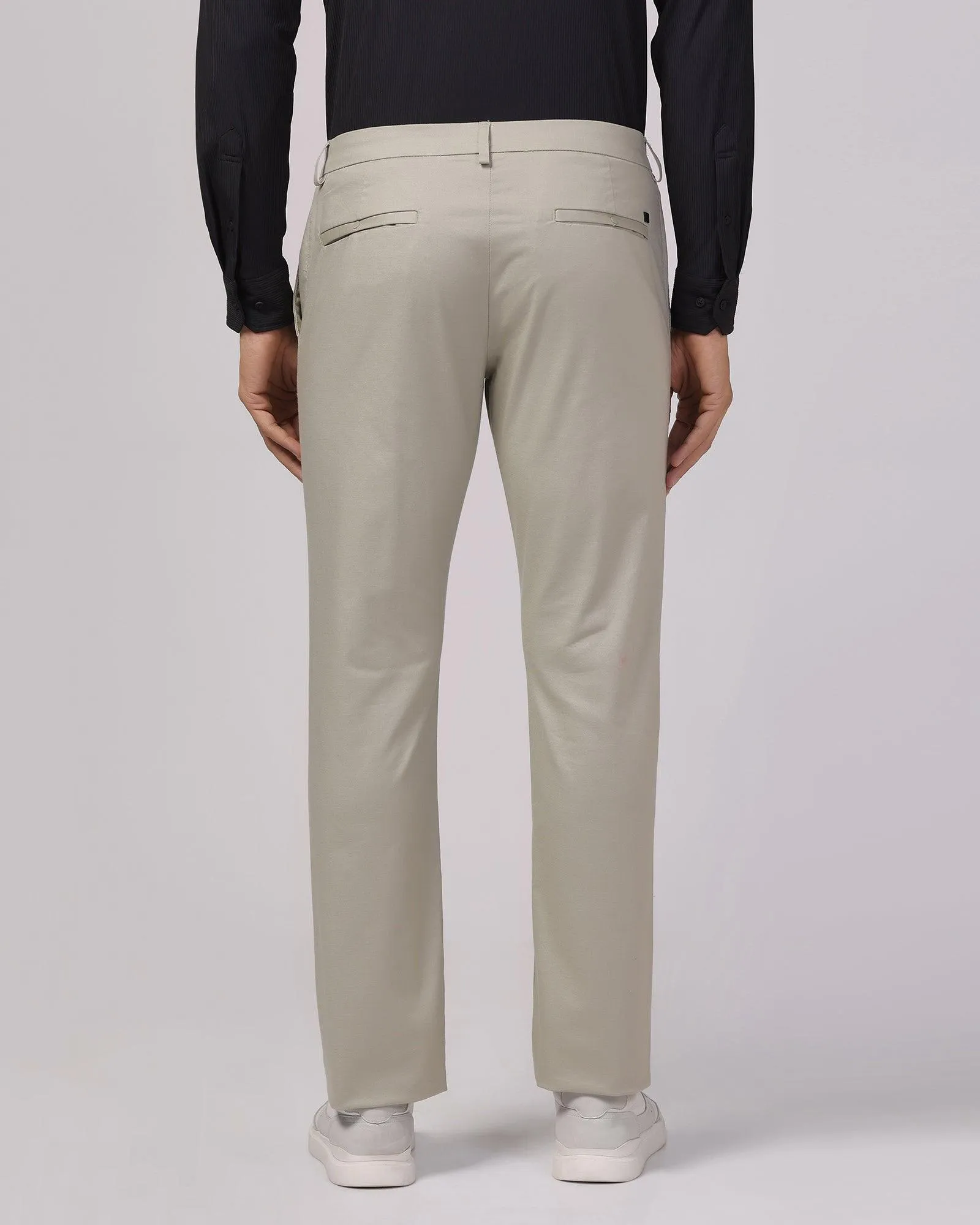 TechPro Slim Comfort B-95 Casual Light Olive Solid Khakis - Andros Quick Dry Technology