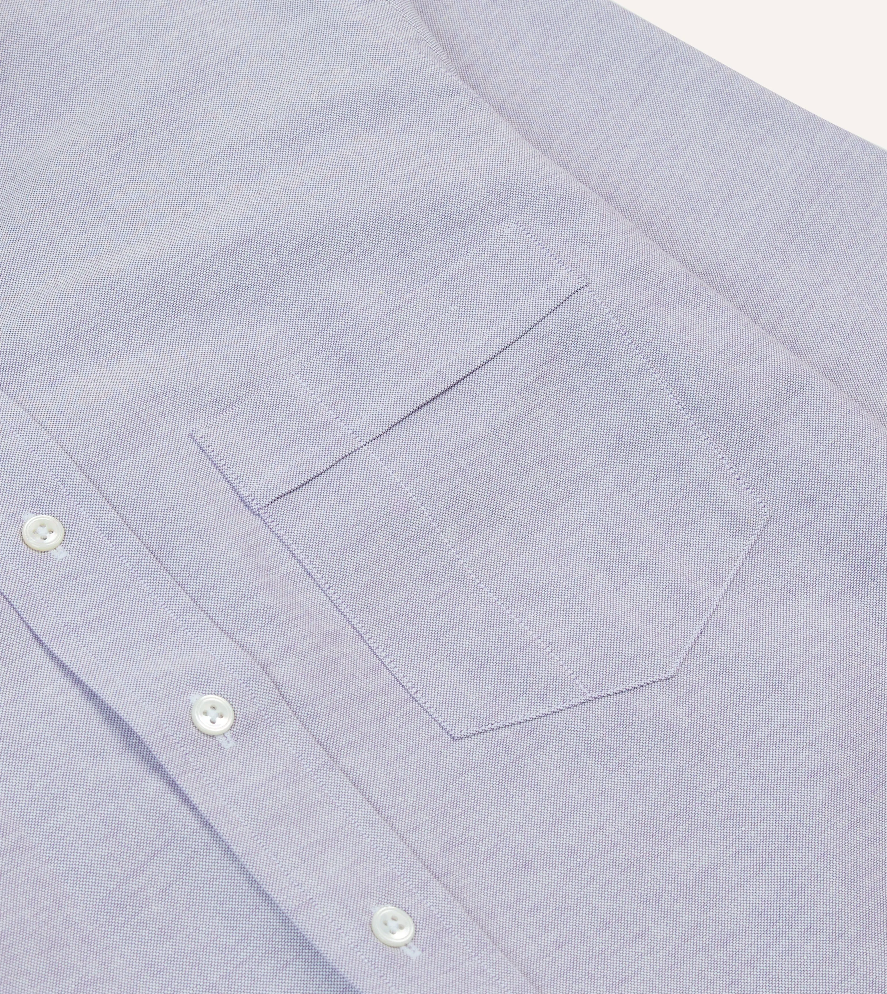 Lilac Cotton Oxford Cloth Button-Down Shirt Polished Look Comfort Wear