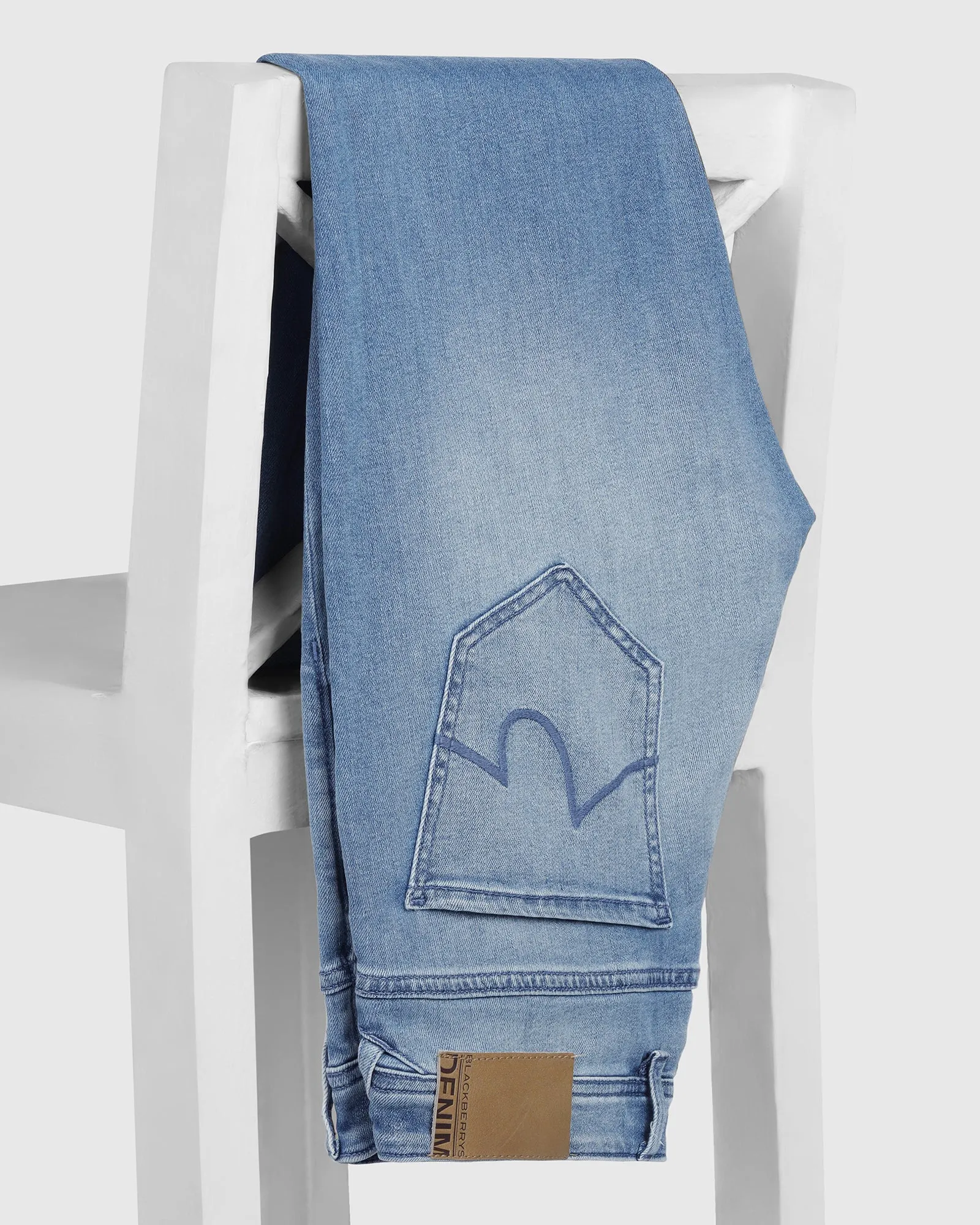 Functional Casual Ultrasoft Slim Comfort Buff Fit Indigo Jeans - Zuri